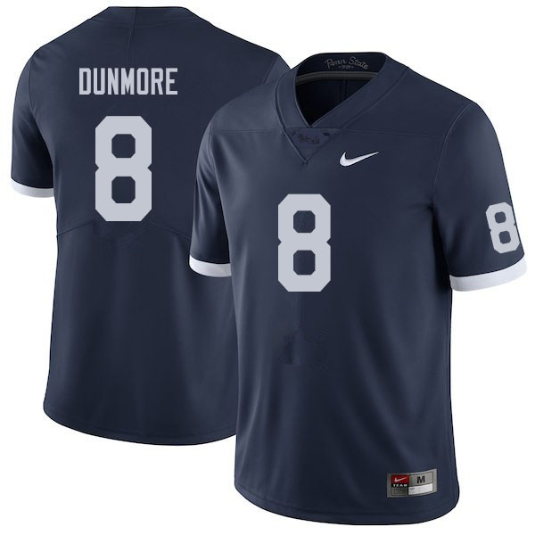 Men #8 John Dunmore Penn State Nittany Lions College Football Jerseys Sale-Retro - Click Image to Close